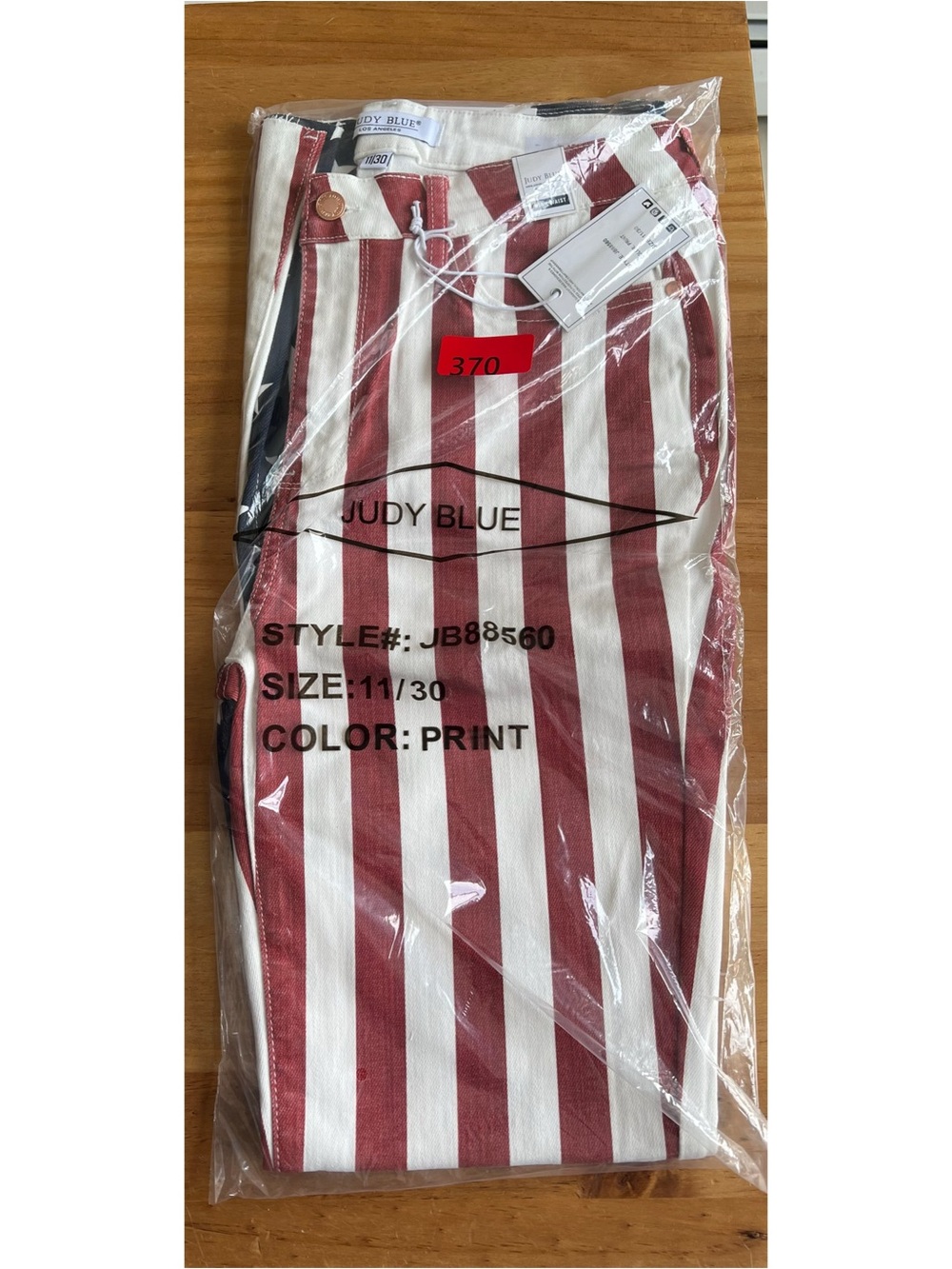 Judy Blue Jeans Womens 11/30 Patriotic Flare USA Flag High Waist Stretch NWT!
